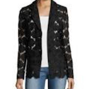 NWT Berek XL Black Lace Floral Daisy Blazer Jacket